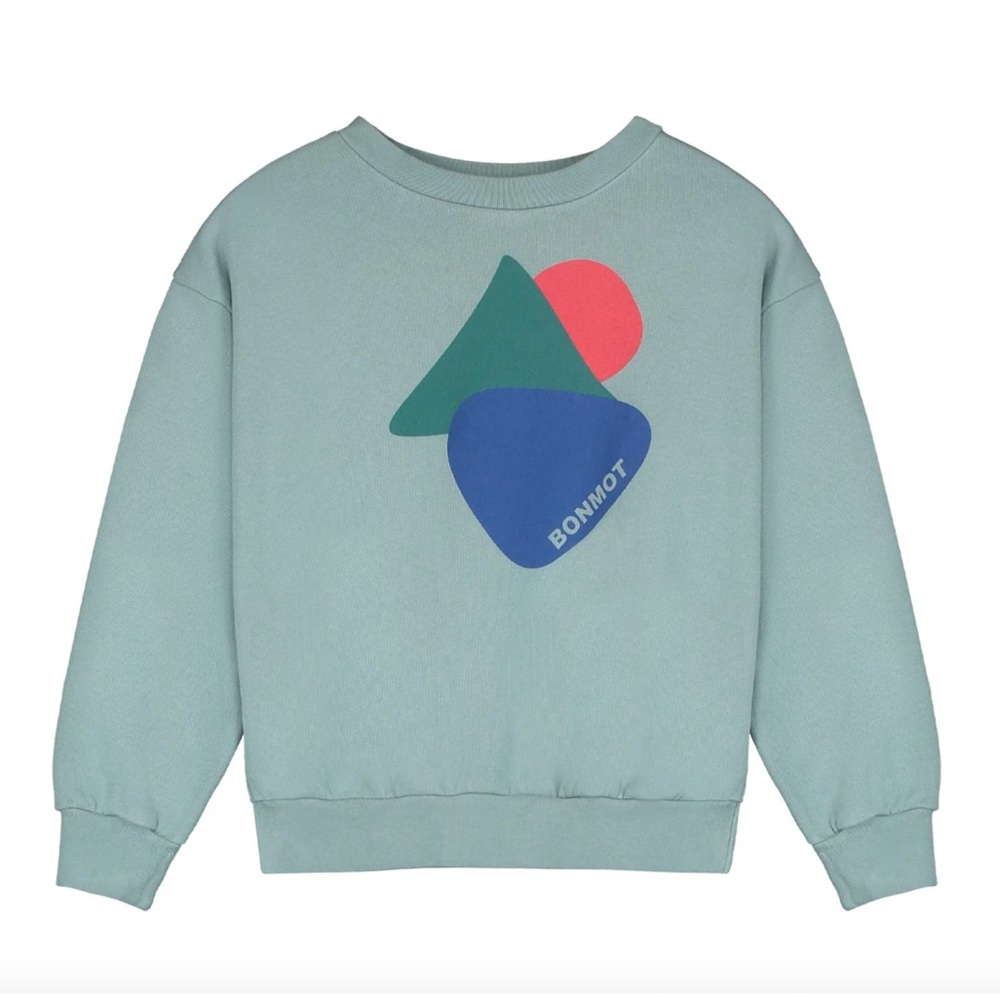Bonmot organic MATHS Sweatshirt Iceberg, Unisex, Size 10-11, Brand New with Tags